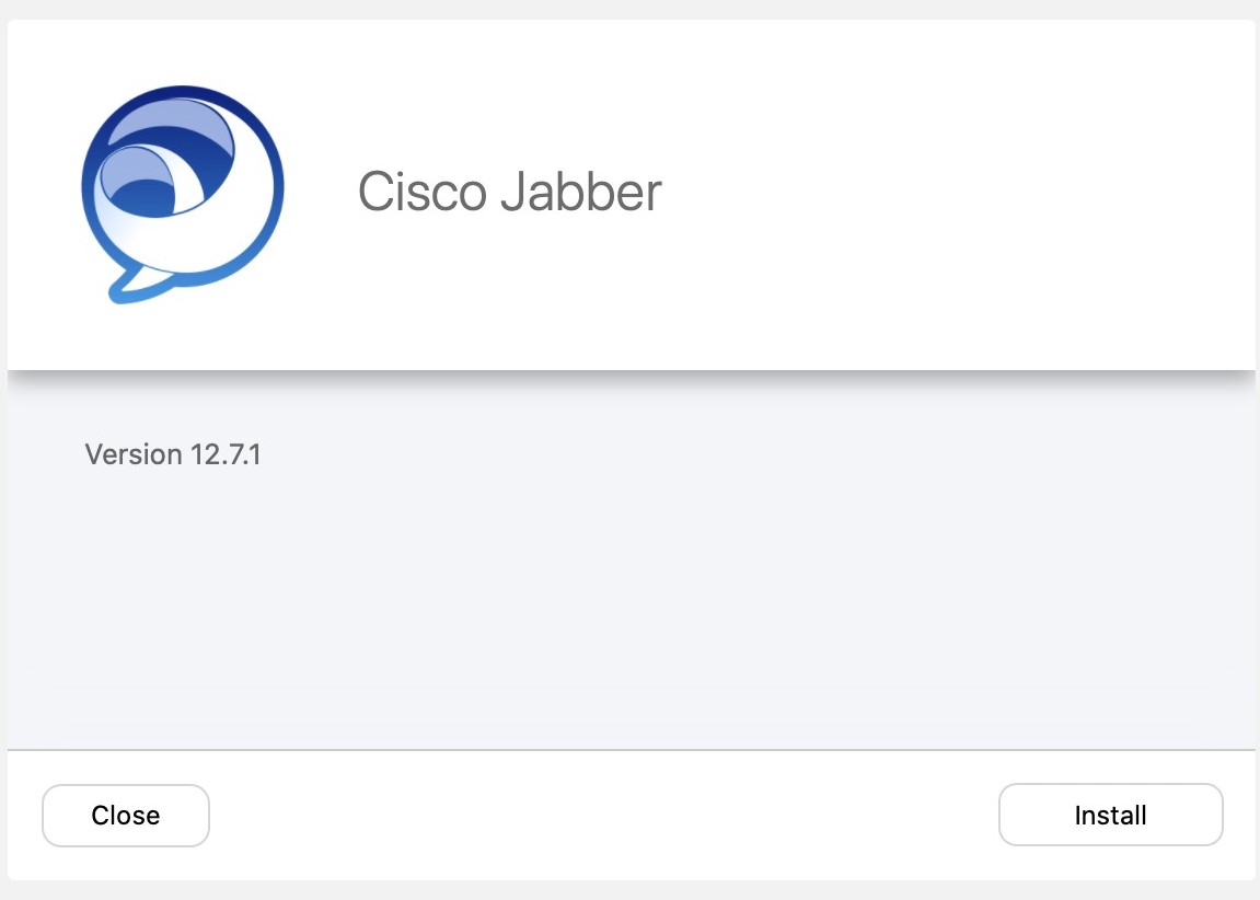 A screenshot of the Self Service Jabber installer